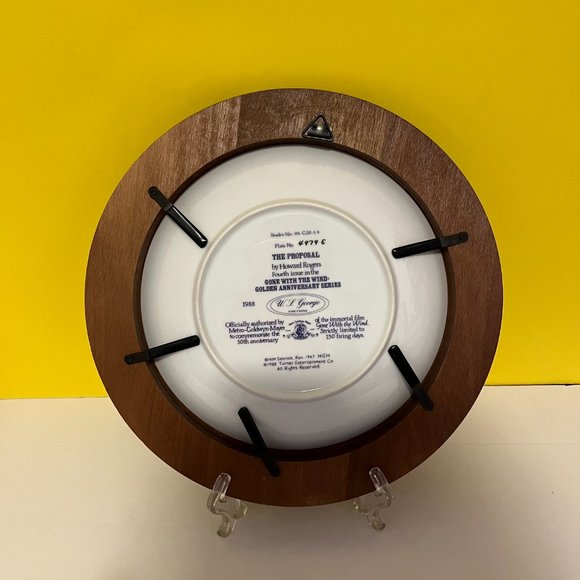 "GONE WITH THE WIND "The Proposal" COLLECTORS PLATE FRAMED 1988"--PREOWNED - Picture 2 of 4